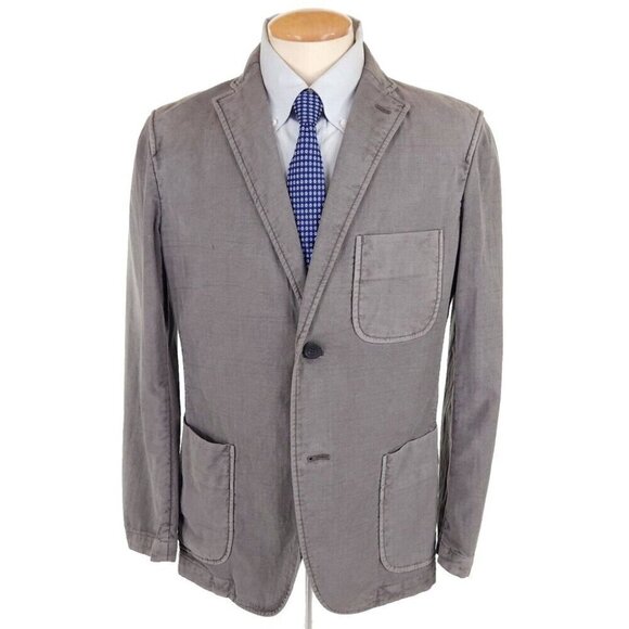 Issey Miyake Men Faded Basic Blazer Size 2 US S Mens Gray - Picture 2 of 16